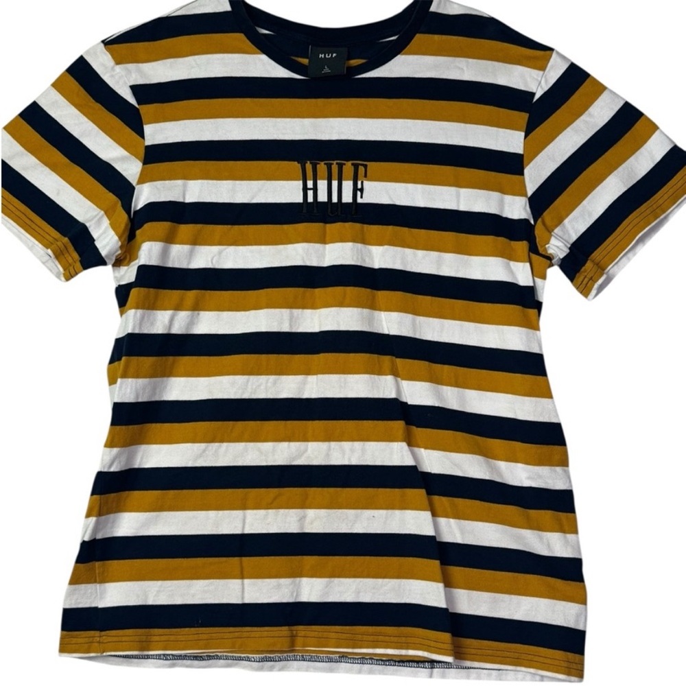 HUF Kids Short Sleeve Striped Tee - Navy, Gold, White